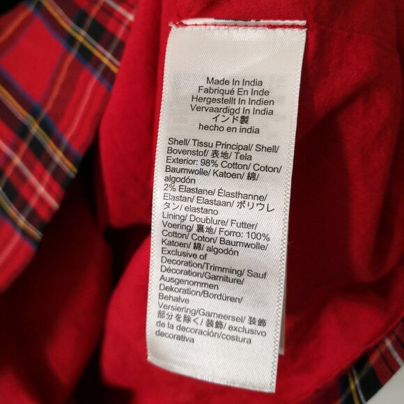 Crewcuts Vibrant Flutter Sleeve Red Tartan Plaid Dress Size 12 - Picture 5 of 5